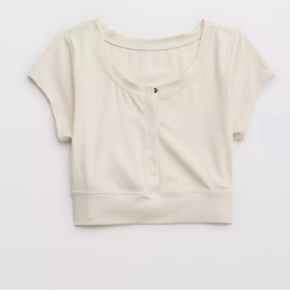 Aerie button down crop top